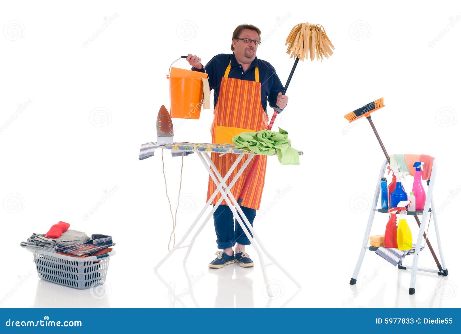 Homme Faisant Le Ménage Image Stock Image Du Programme