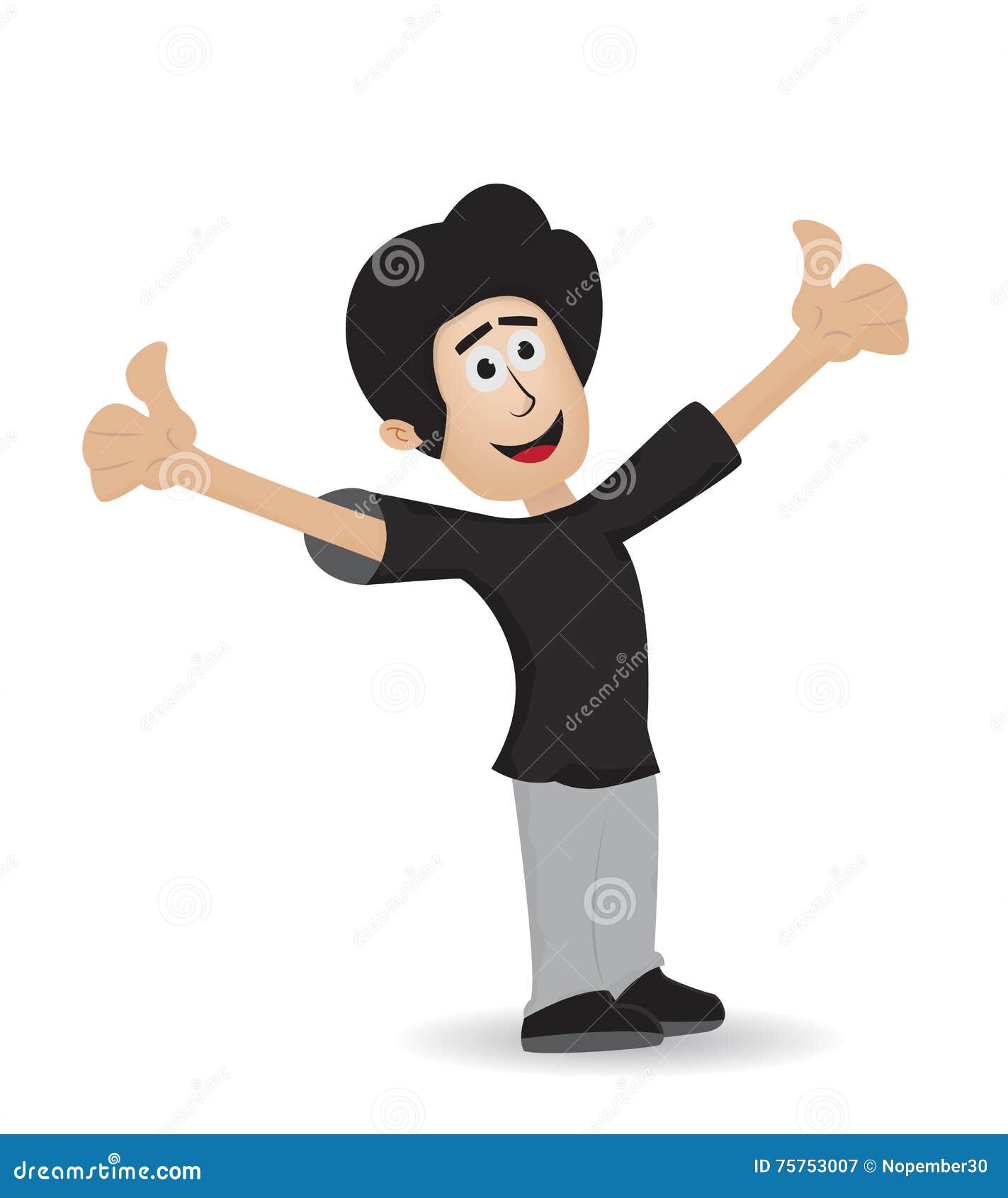 Homme Heureux De Dessin Animé Illustration de Vecteur Illustration du