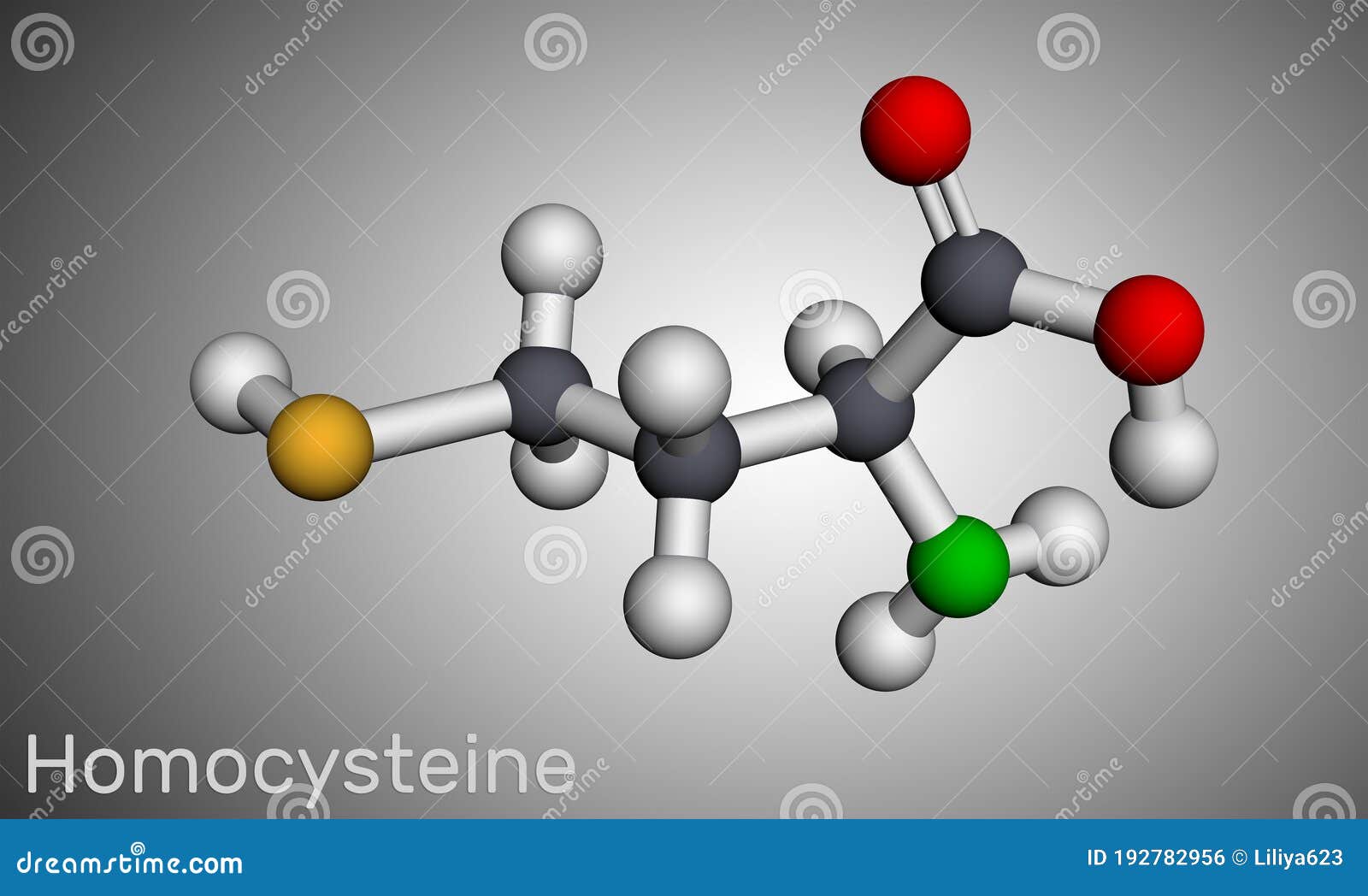 homocysteine biomarker molecule. it is a sulfur-containing non-proteinogenic amino acid