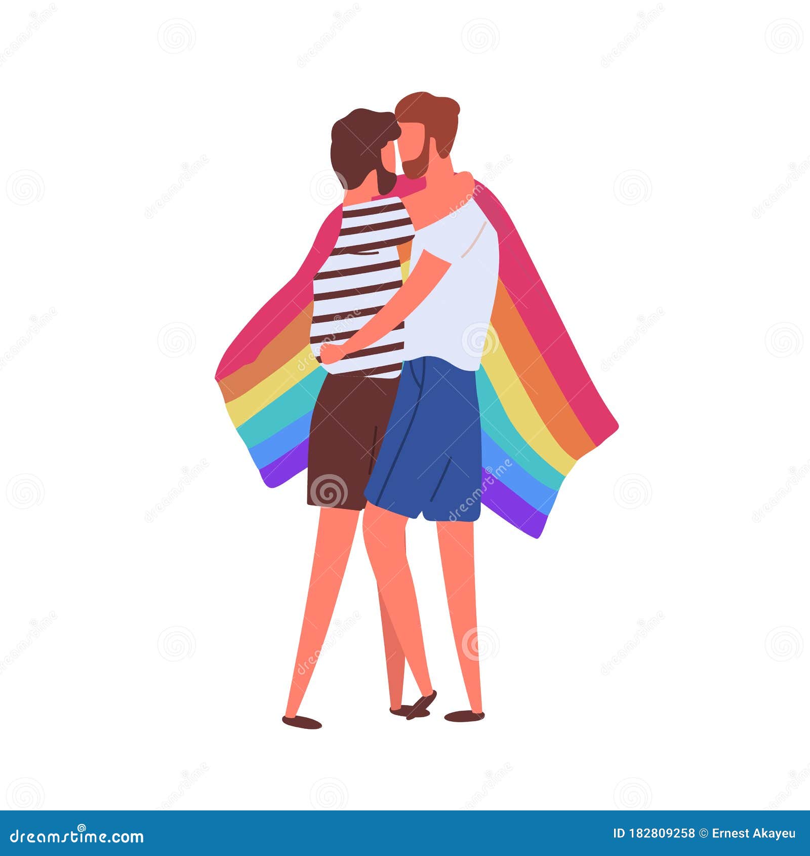 feliz pareja gay abrazándose, amor homosexual lgbt 2276137 Vector en ...