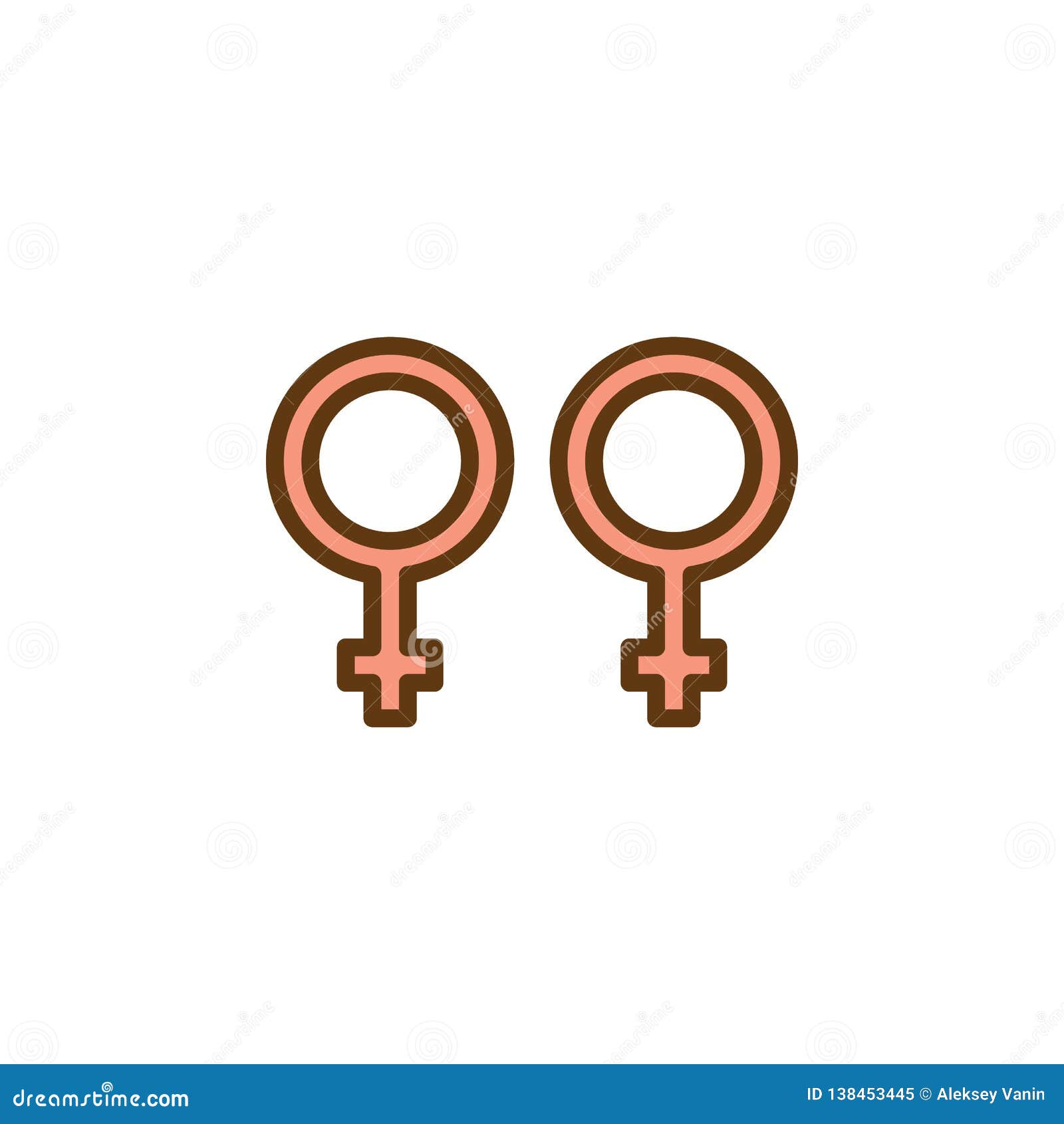 Homosexual Gender Flat Icon Stock Vector Illustration Of Feminism