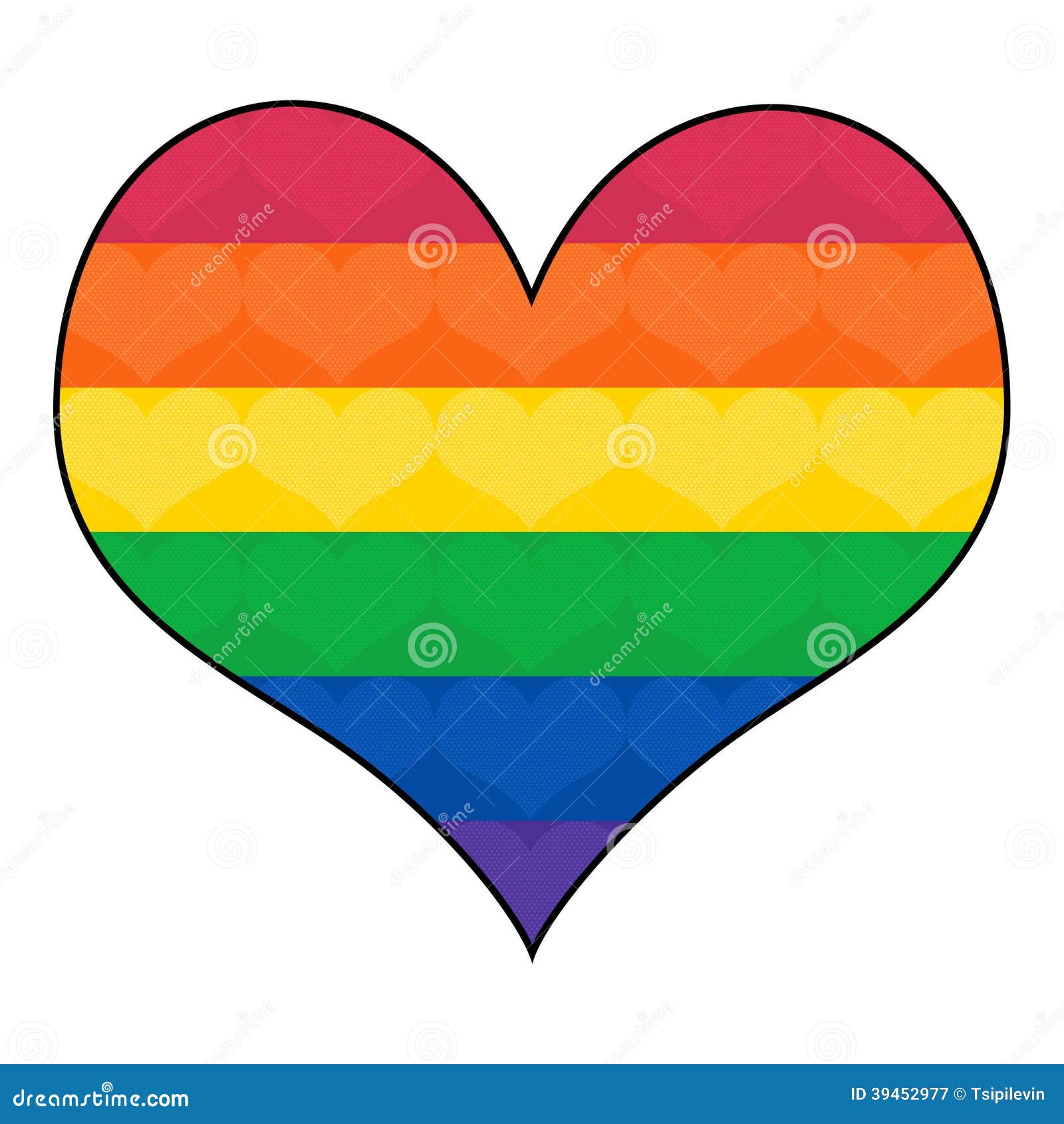 Homosexuelle Regenbogenflagge In Der Herz Form Stock Abbildung Illustration Von Orange Innere 39452977