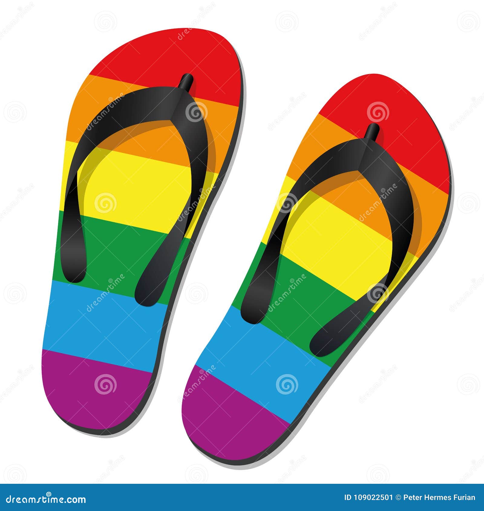 Homosexueller Pride Flip Flops Vektor Abbildung - Illustration von ...