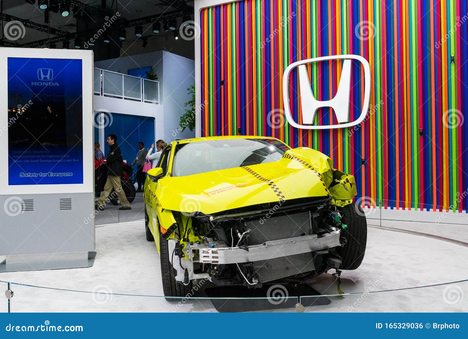 Honda Civic Coupe Crash Test On Display During Los Angeles