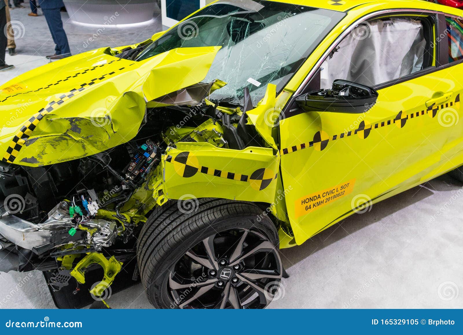 Honda Civic Coupe Crash Test On Display During Los Angeles