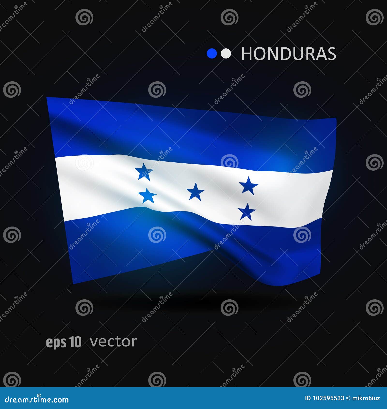 Download Vector flag of Honduras stock vector. Illustration of ...