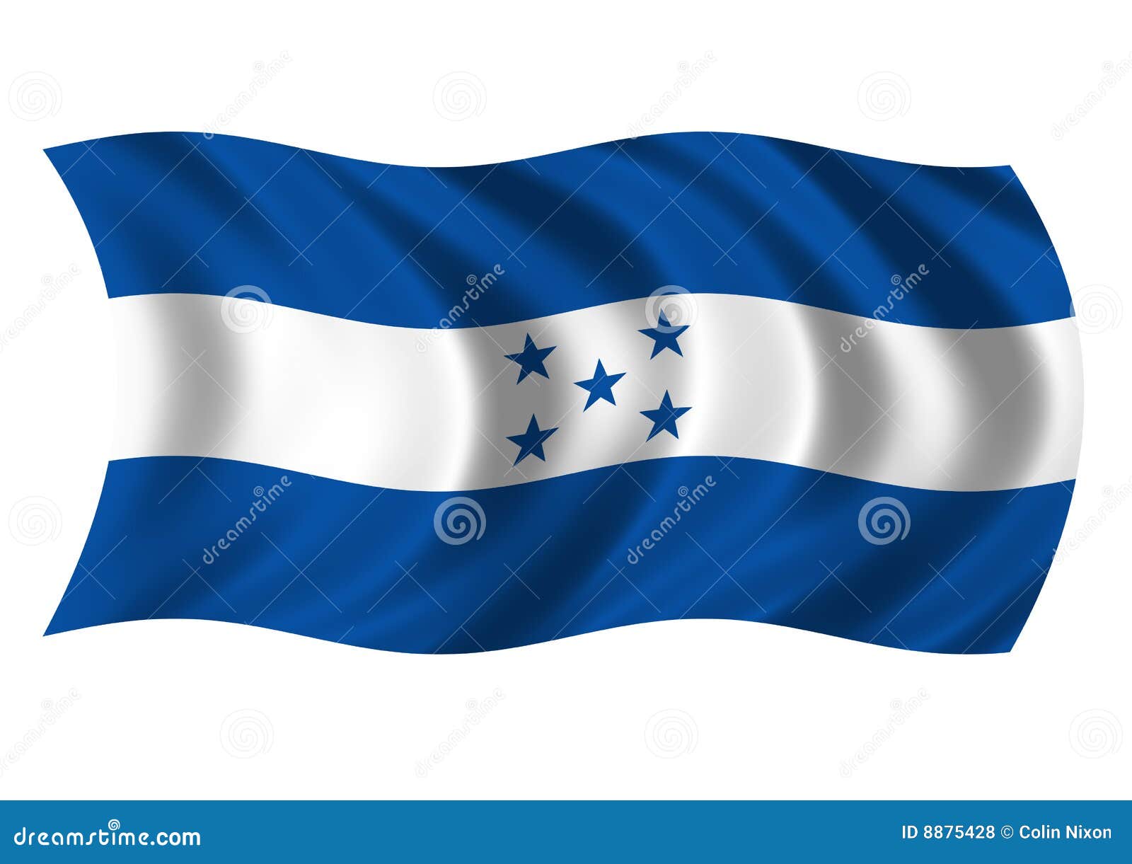 Honduras flag of stock illustration. Illustration of country 8875428