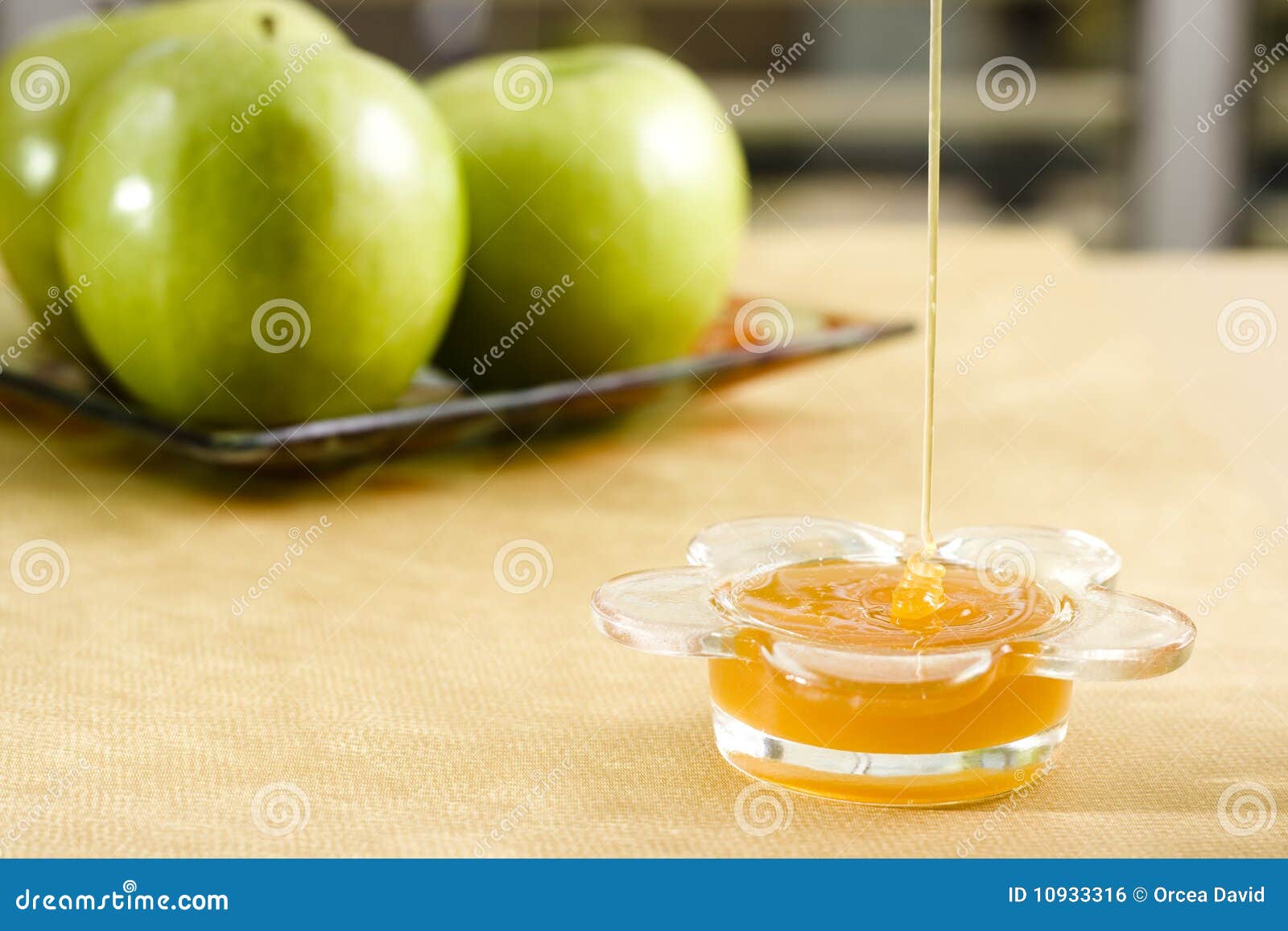 Honey and apple stock photo. Image of drop, freshness 10933316