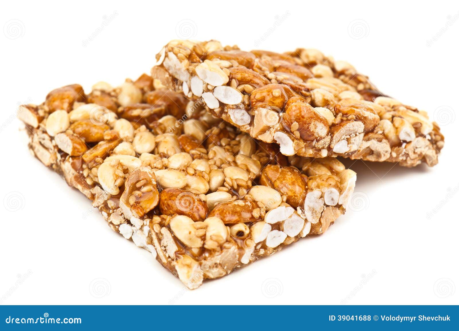 Honey bars with peanut stock photo. Image of isolated 39041688