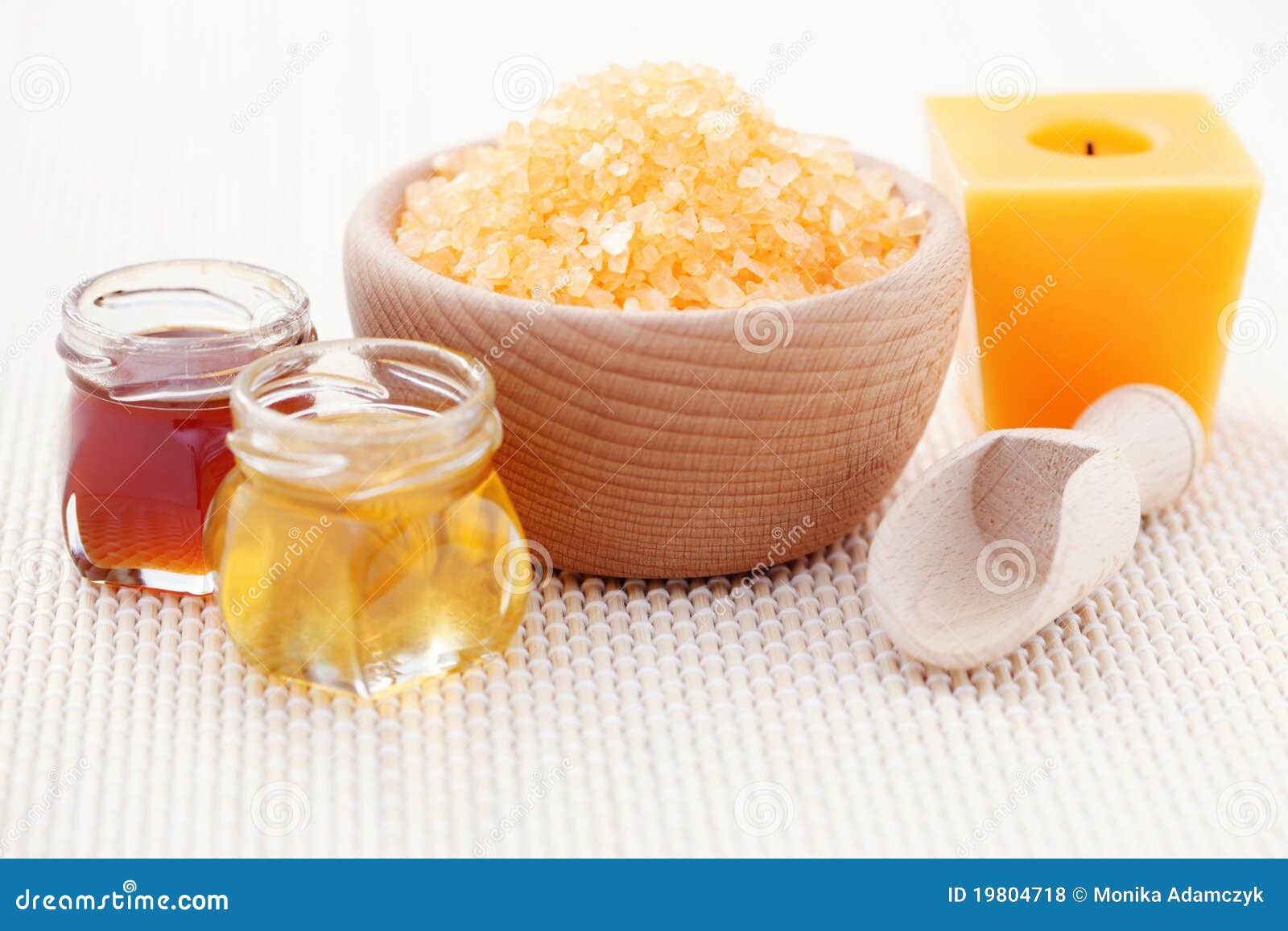 Honey bath salt stock photo. Image of relaxation, honey 19804718