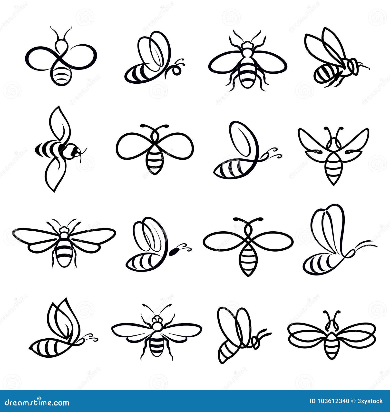 honey bee icons