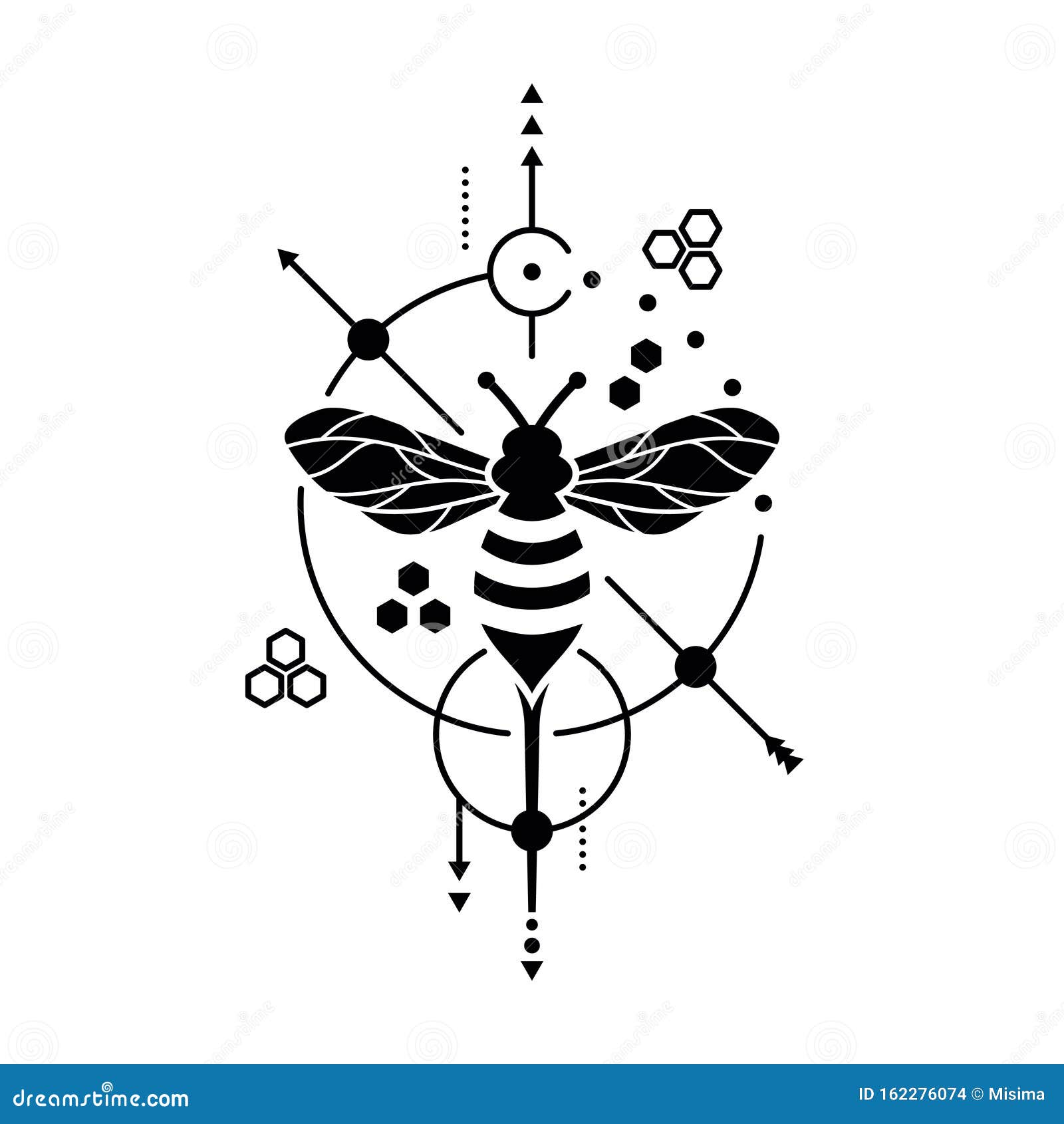 Bees and Honeycomb Tattoo Idea
