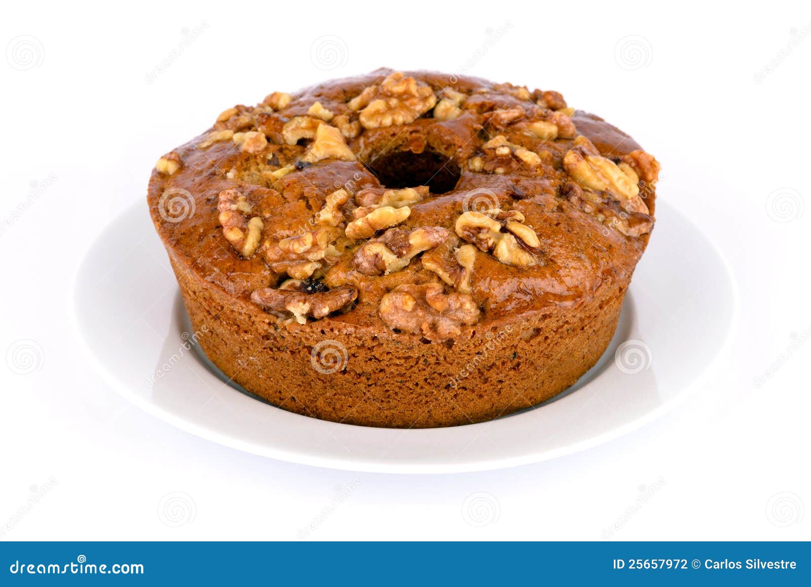 Honey cake with nuts. stock photo. Image of nuts, food 25657972