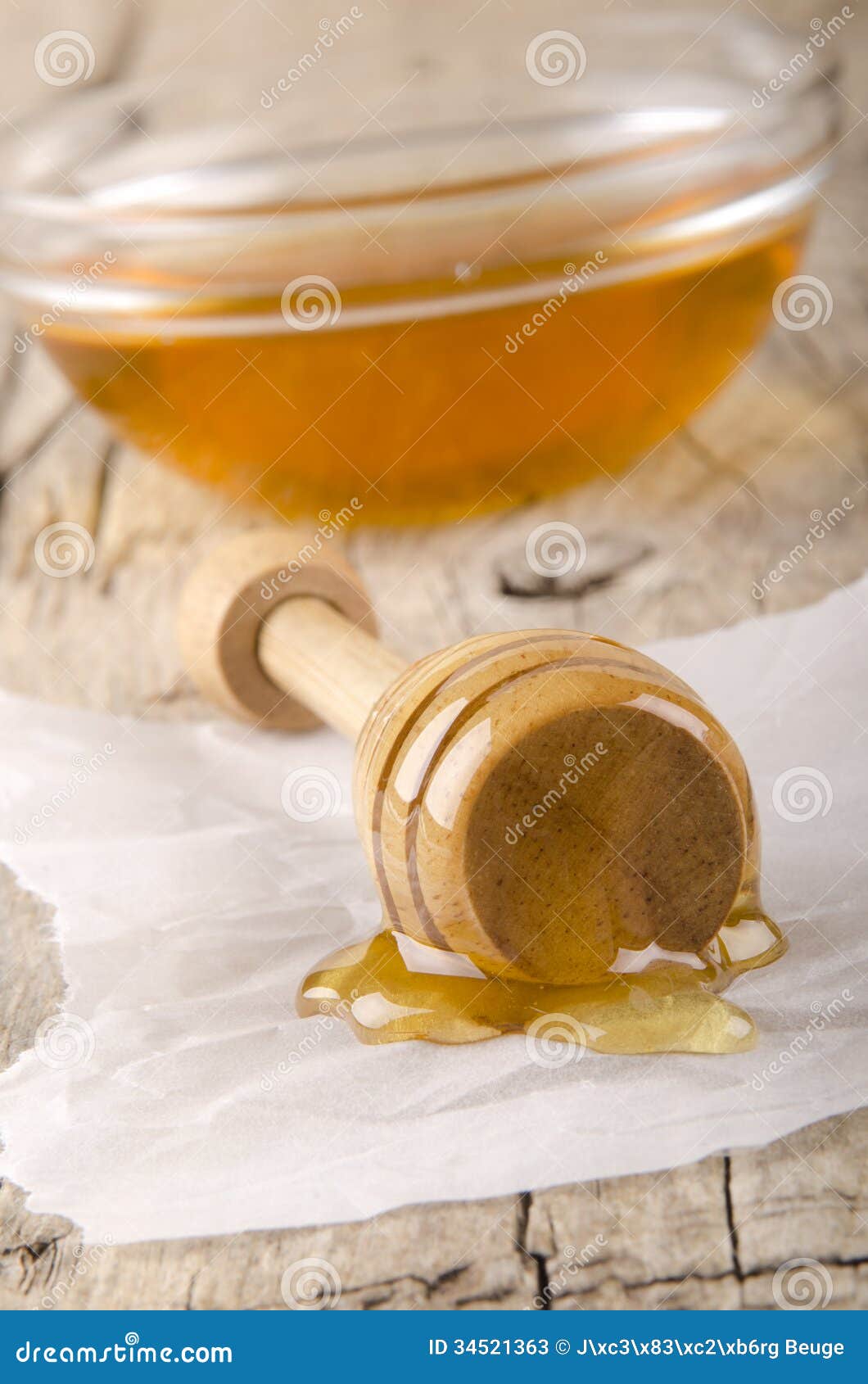 Honey Dripper with Some Bee Honey Stock Image Image of liquid, glass 34521363