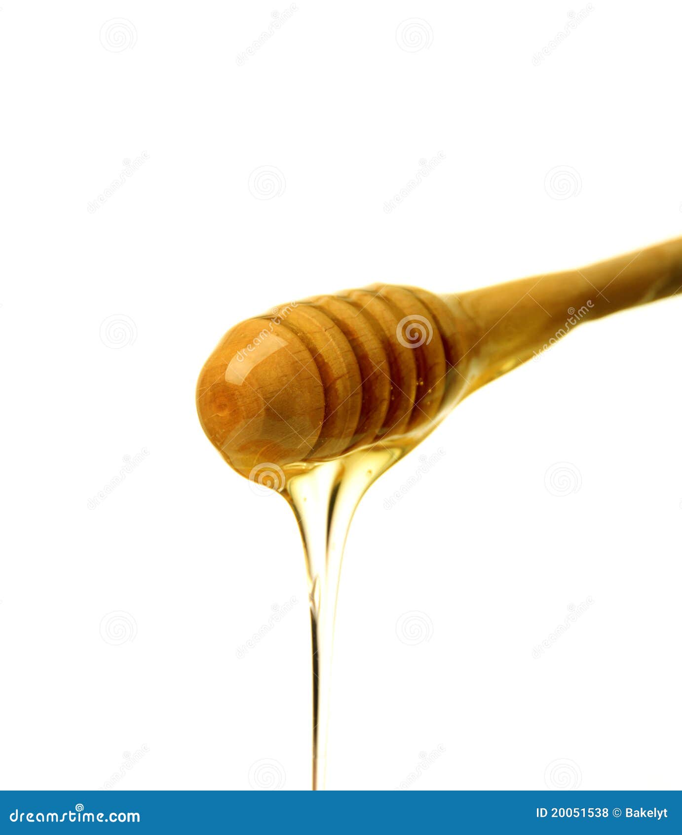 Honey Dripping From A Wooden Honey Dipper Stock Photo Image of comb