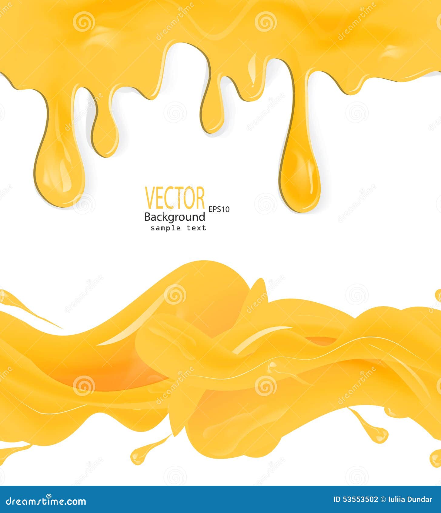 Honey Drips Seamless Patterns and Blots Stock Illustration