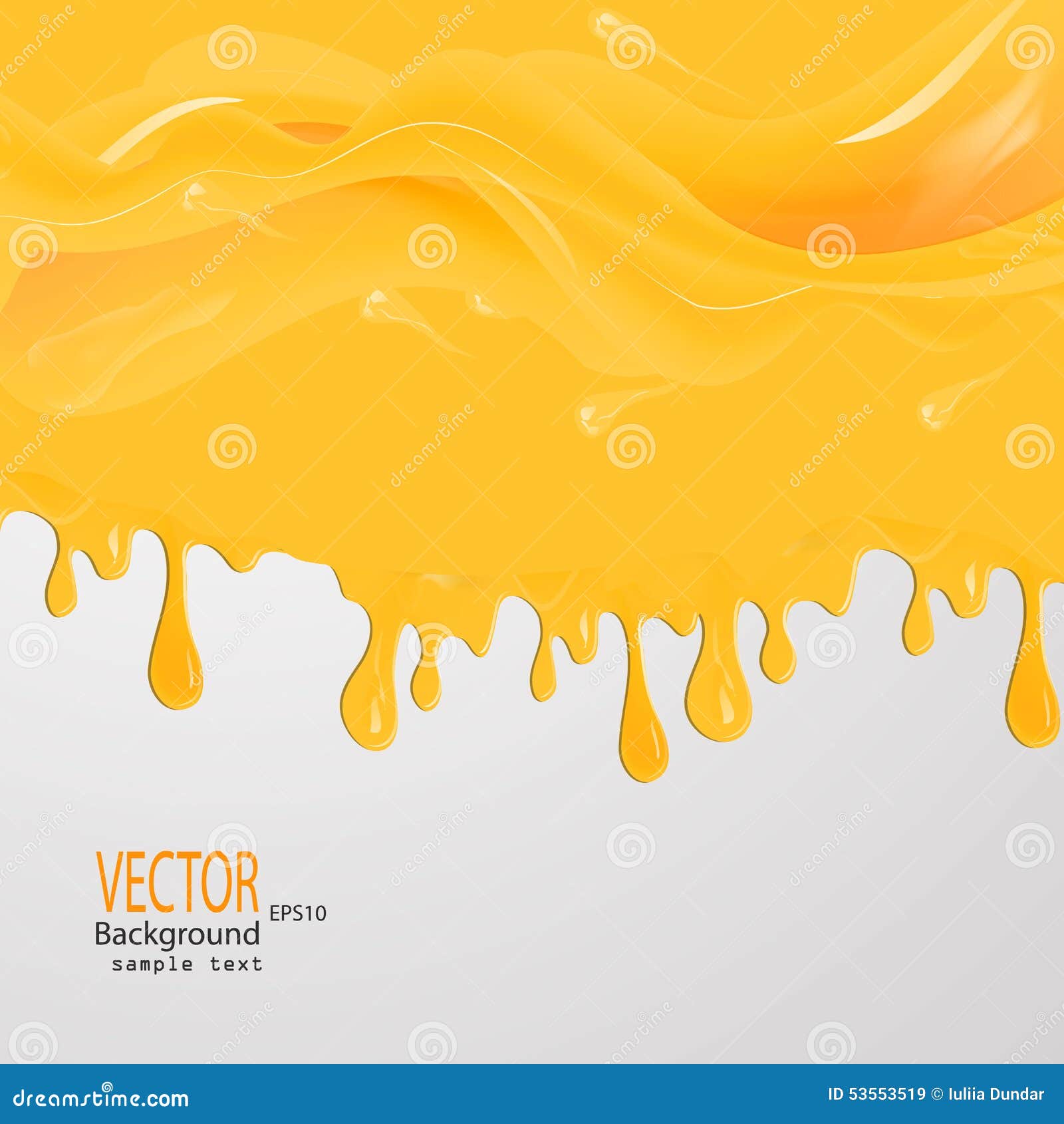 Honey Drips Seamless Patterns and Blots Stock Illustration