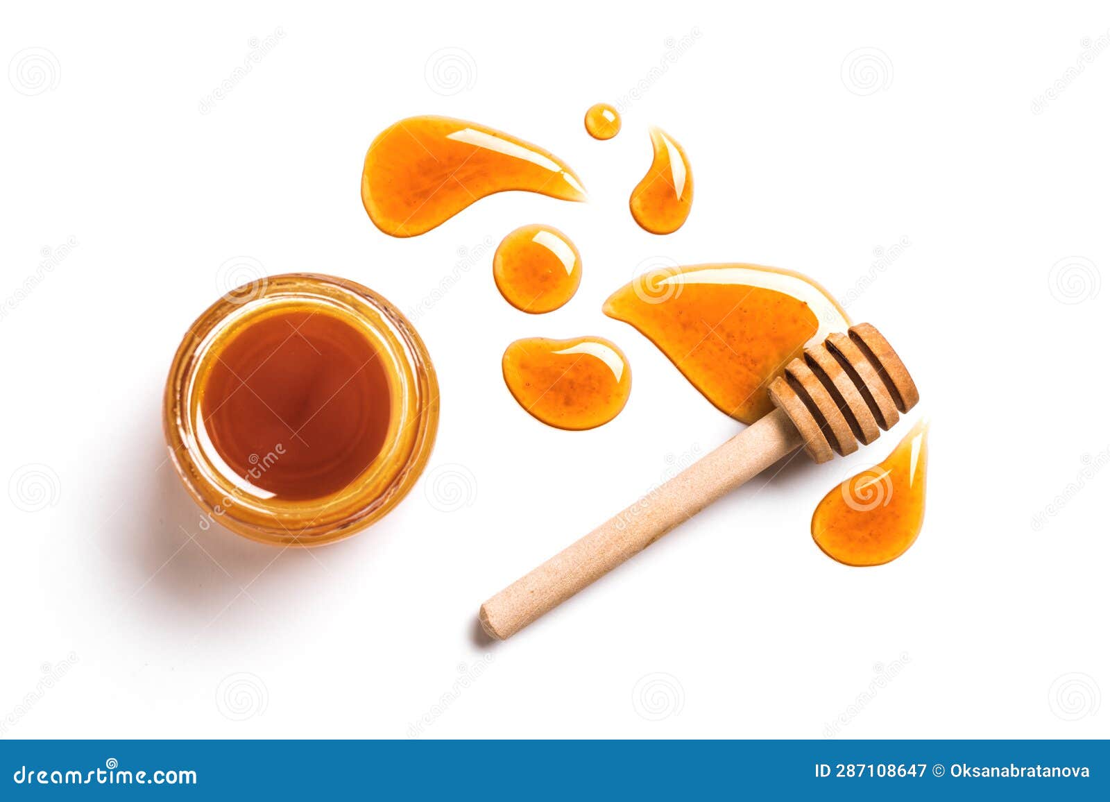 Honey Drops and Honey Dipper Stock Image Image of nectar, showing
