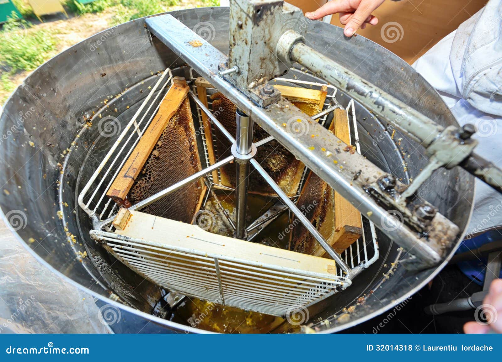 Honey extractor stock photo. Image of food, beeswax, drips 32014318