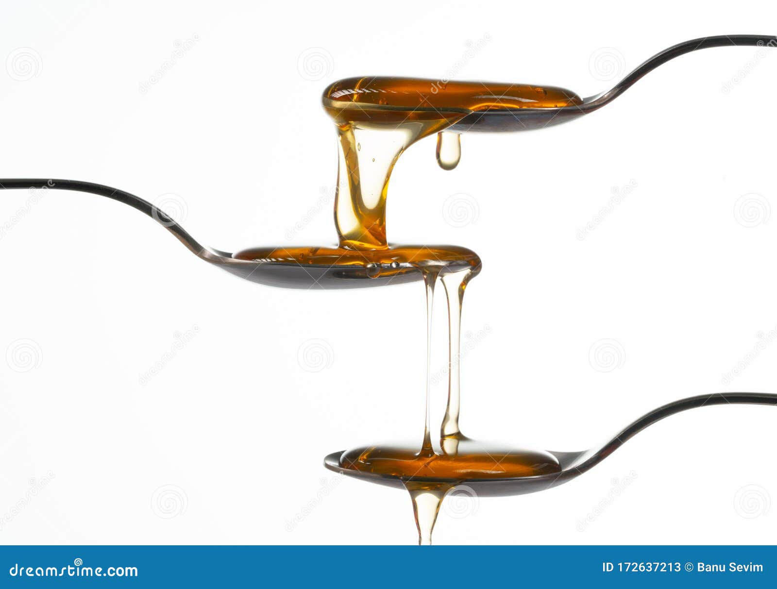 Honey Flowing from Metal Spoon Stock Image Image of flowing, gold