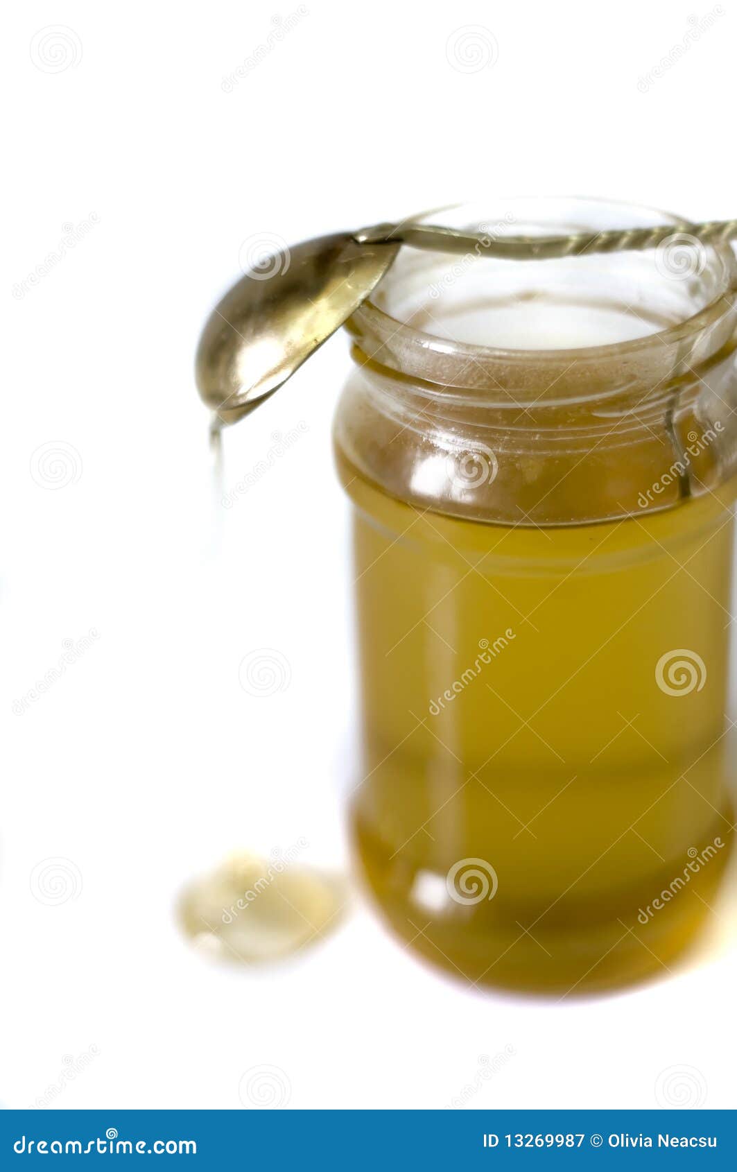 Honey jar stock image. Image of flower, golden, dessert 13269987