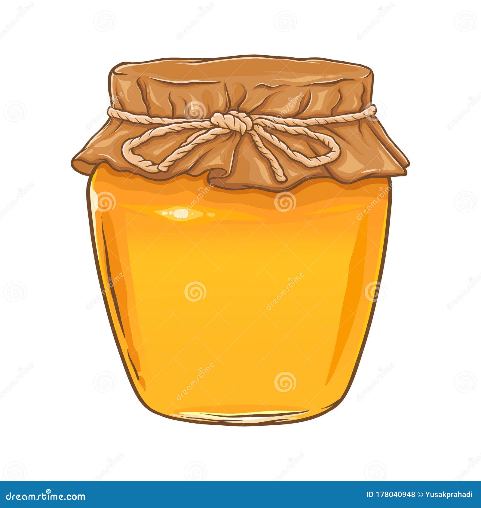 Glass Jar full of honey stock vector. Illustration of healthy 178040948