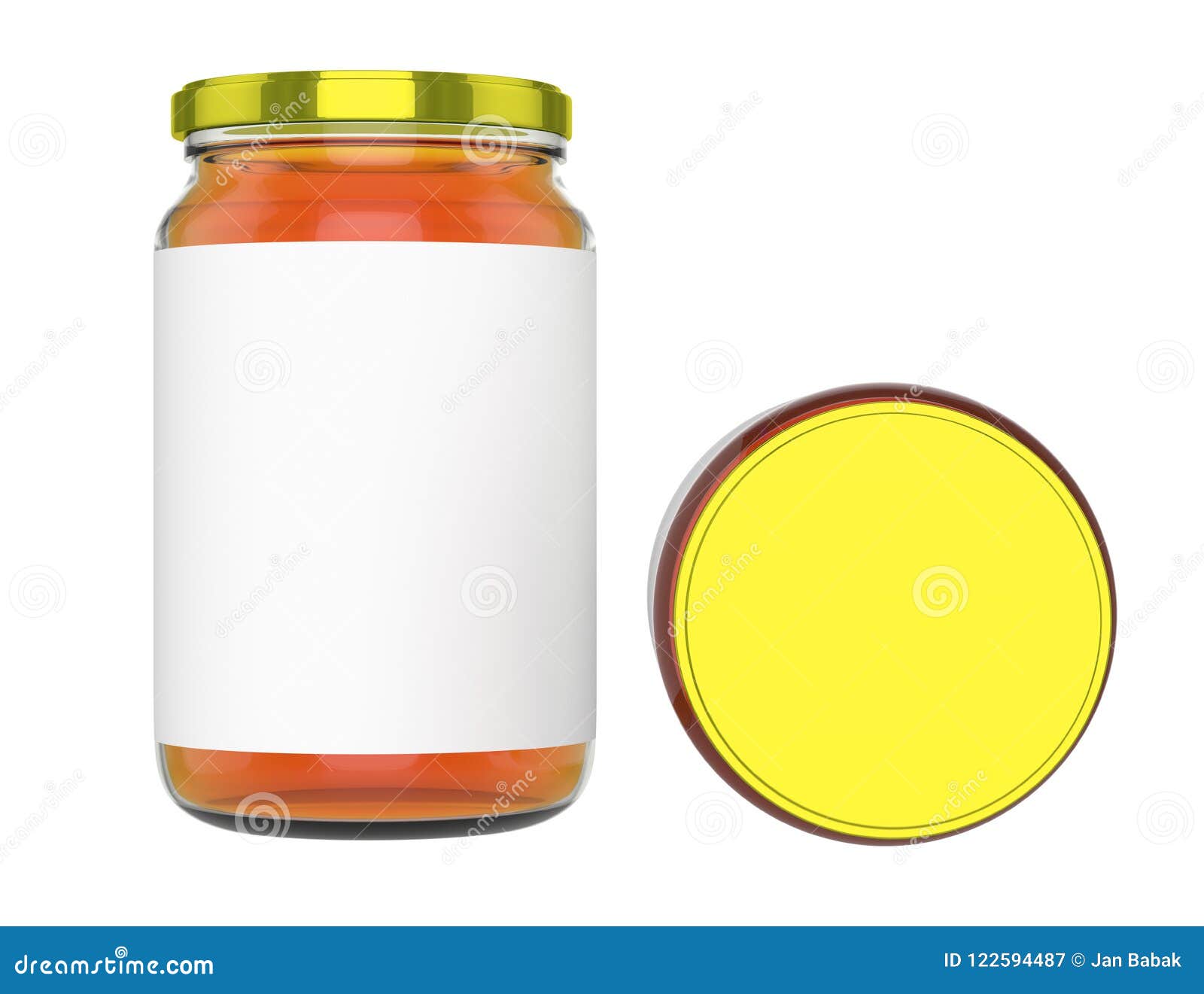 Download Honey Jar Mock Up Blank Label Yellow Lid Stock Illustration Illustration Of Background Food 122594487 Yellowimages Mockups