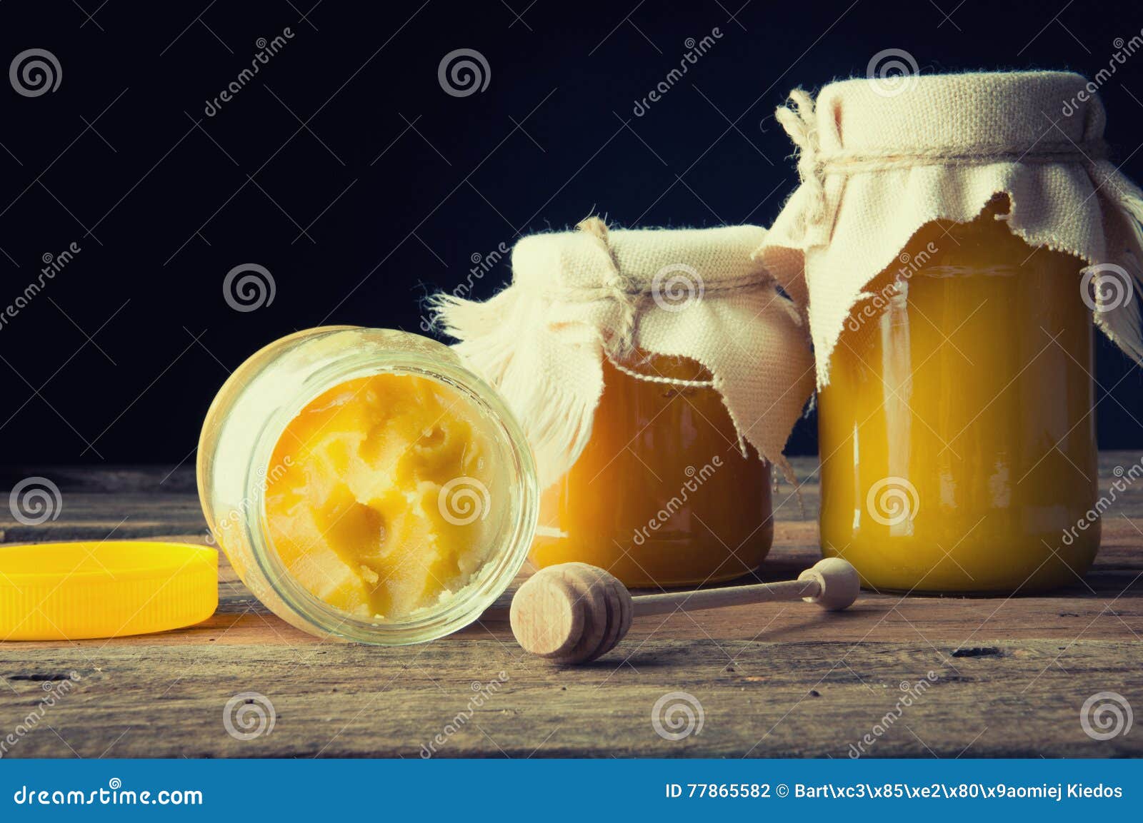 Honey Jars. Cristallized Honey Stock Photo Image of crystallized, background 77865582