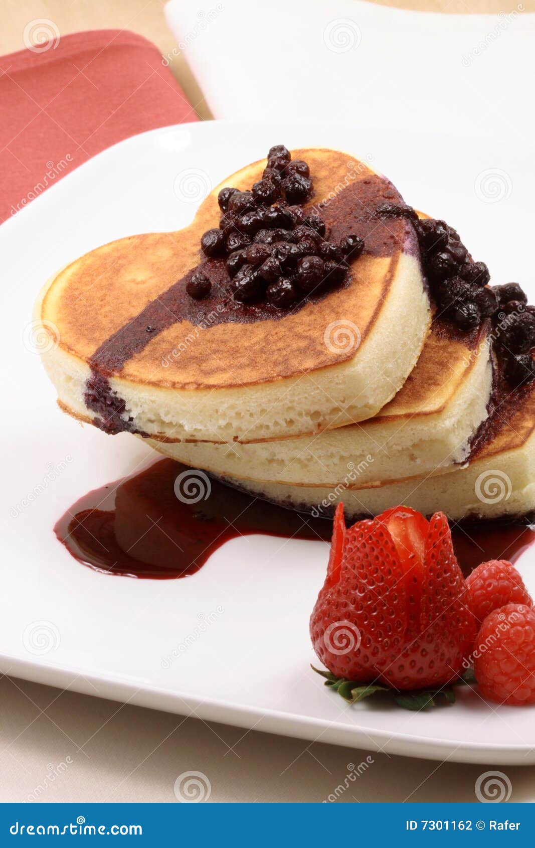 Honey Moon Healthy Pancakes Stock Photo - Image of pancakes, blueberry ...
