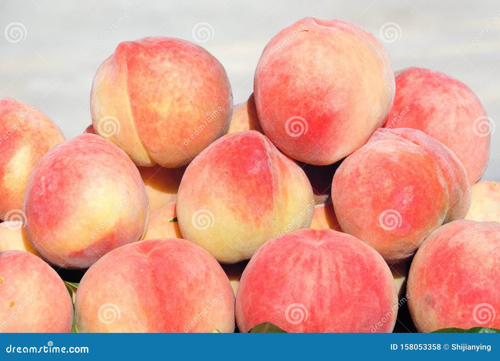 Honey peaches stock photo. Image of green, eating, maturity 158053358