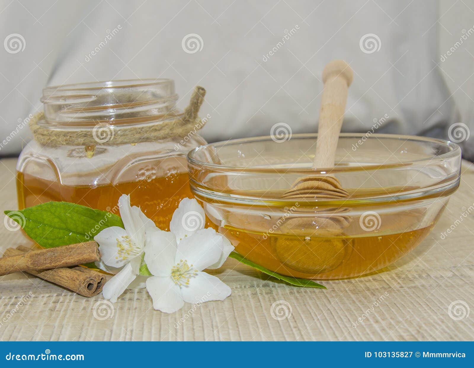 Honey and Spices on a Wooden Surface Stock Image Image of natural, wooden 103135827