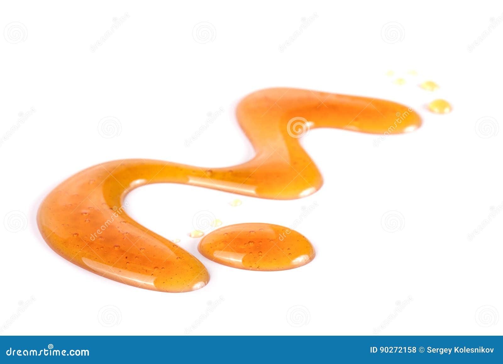 Honey Stain Isolated on a White Background Stock Photo Image of