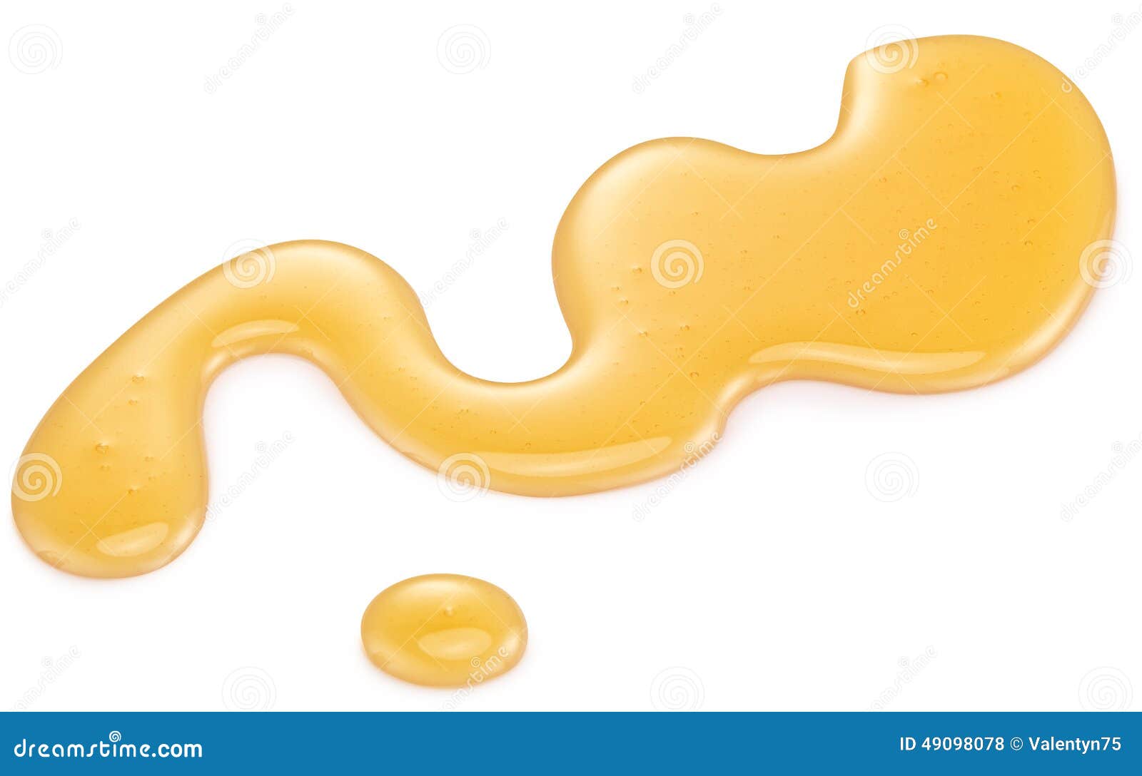 Honey Stain on a White Background. Stock Photo Image of golden, spot