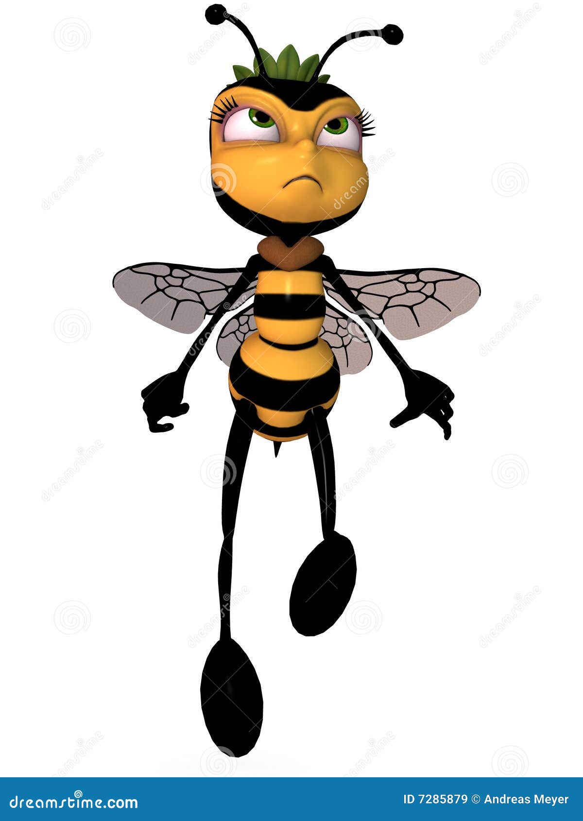Honey the Toon Bee stock illustration. Illustration of gaze 7285879