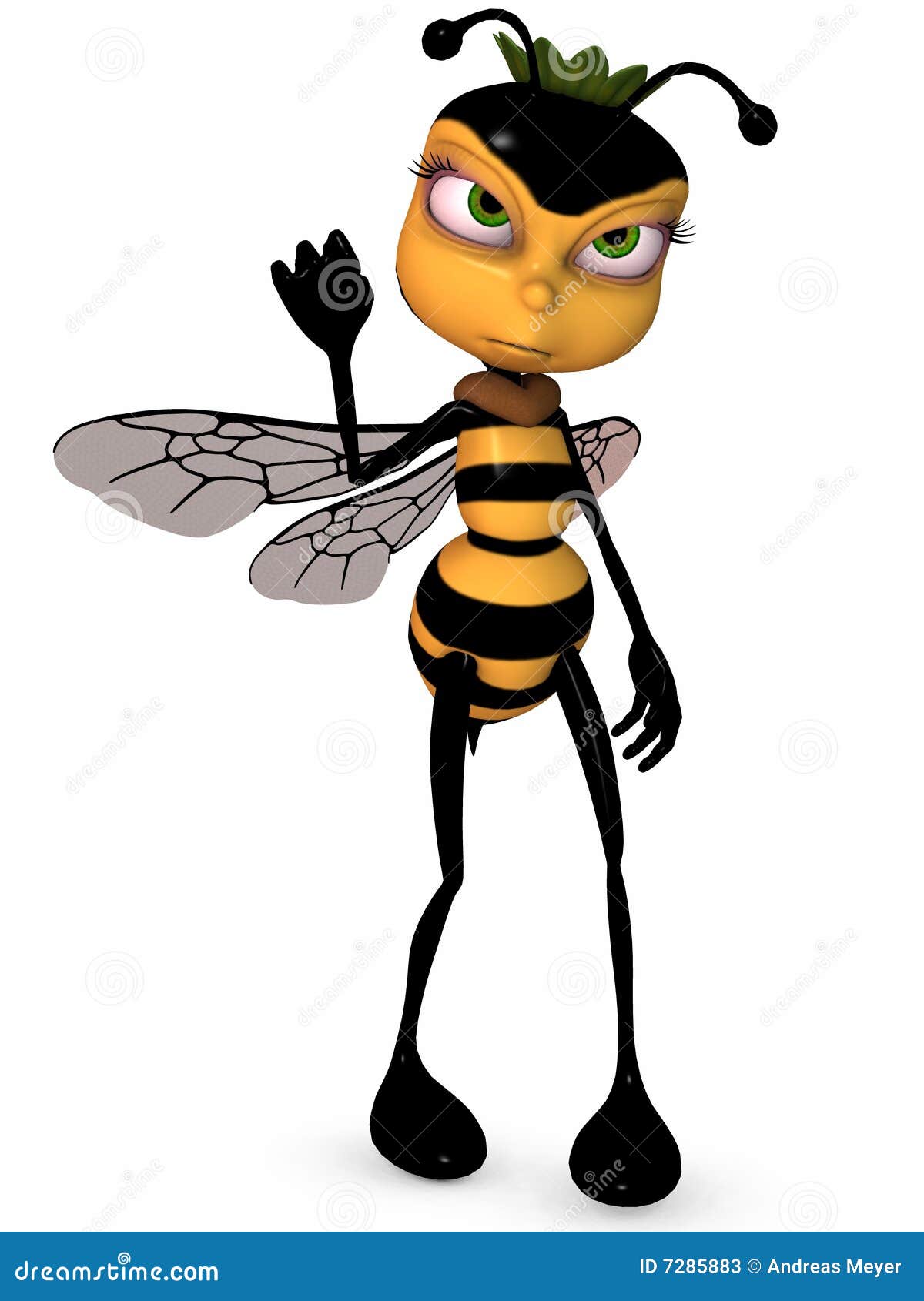 Honey the Toon Bee stock illustration. Illustration of model 7285883