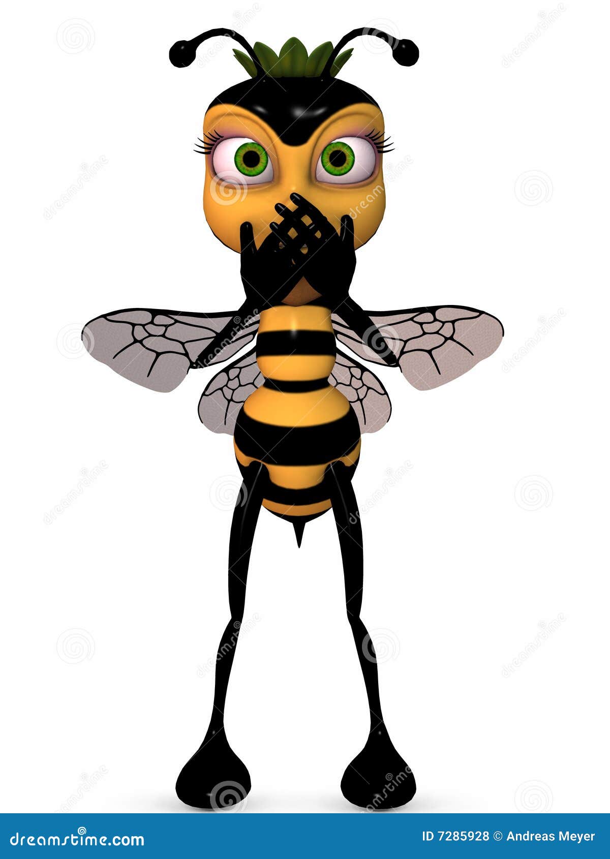 Honey the Toon Bee stock illustration. Illustration of style 7285928