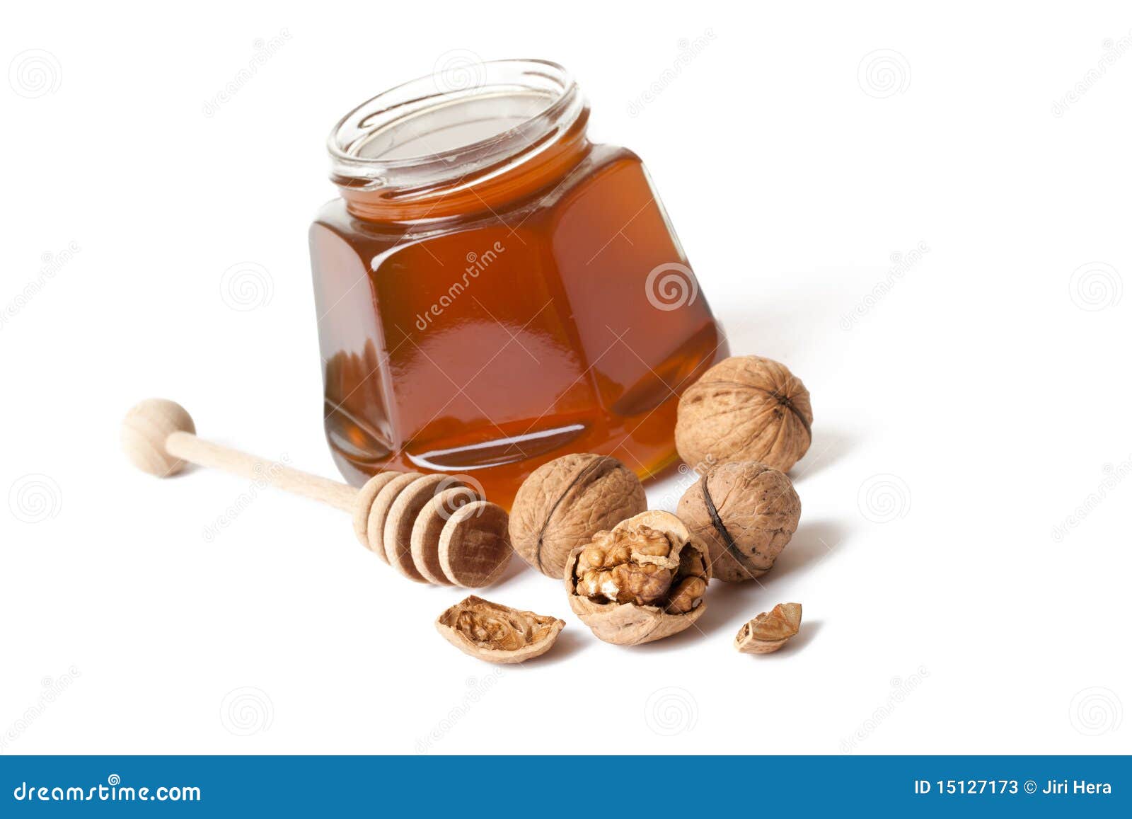 Honey and walnuts stock image. Image of breakfast, food 15127173