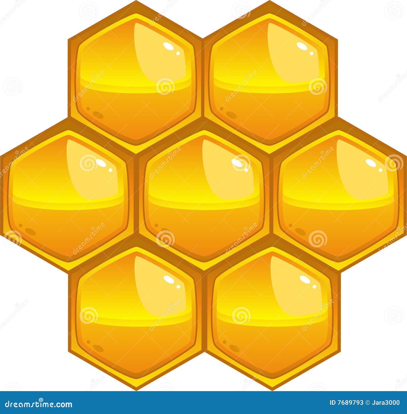 Honeycomb stock vector. Illustration of orange, illustration - 7689793