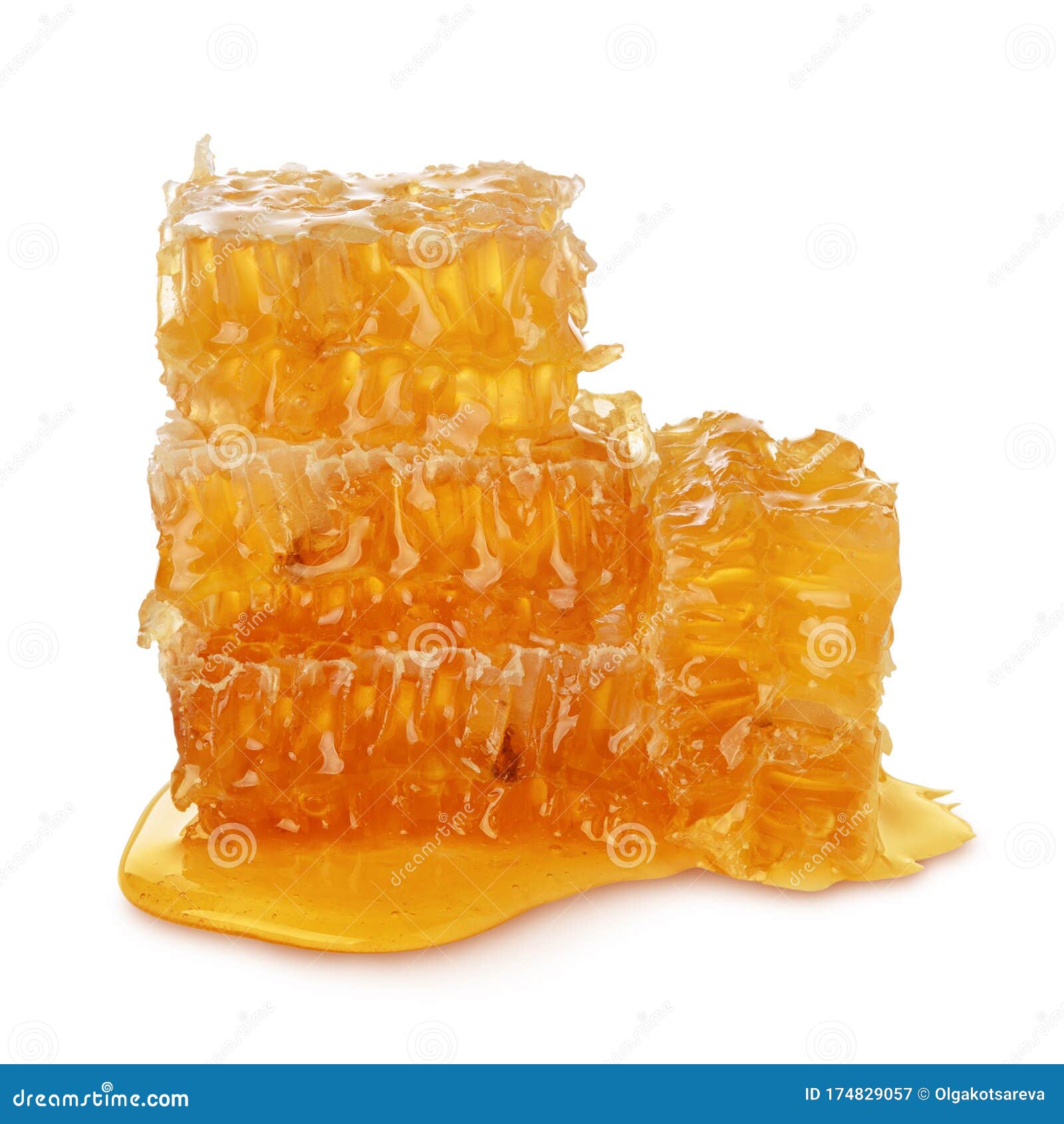 Honey Bee Wax Honeycomb Stock Photo