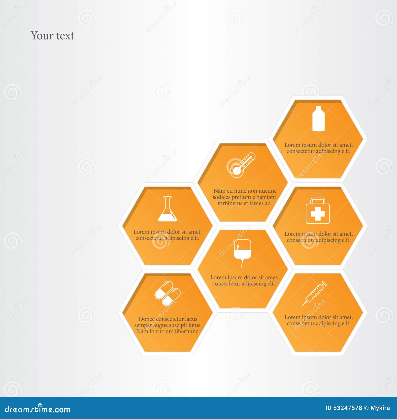 with Medical Flat Icons. Stock Vector Illustration of