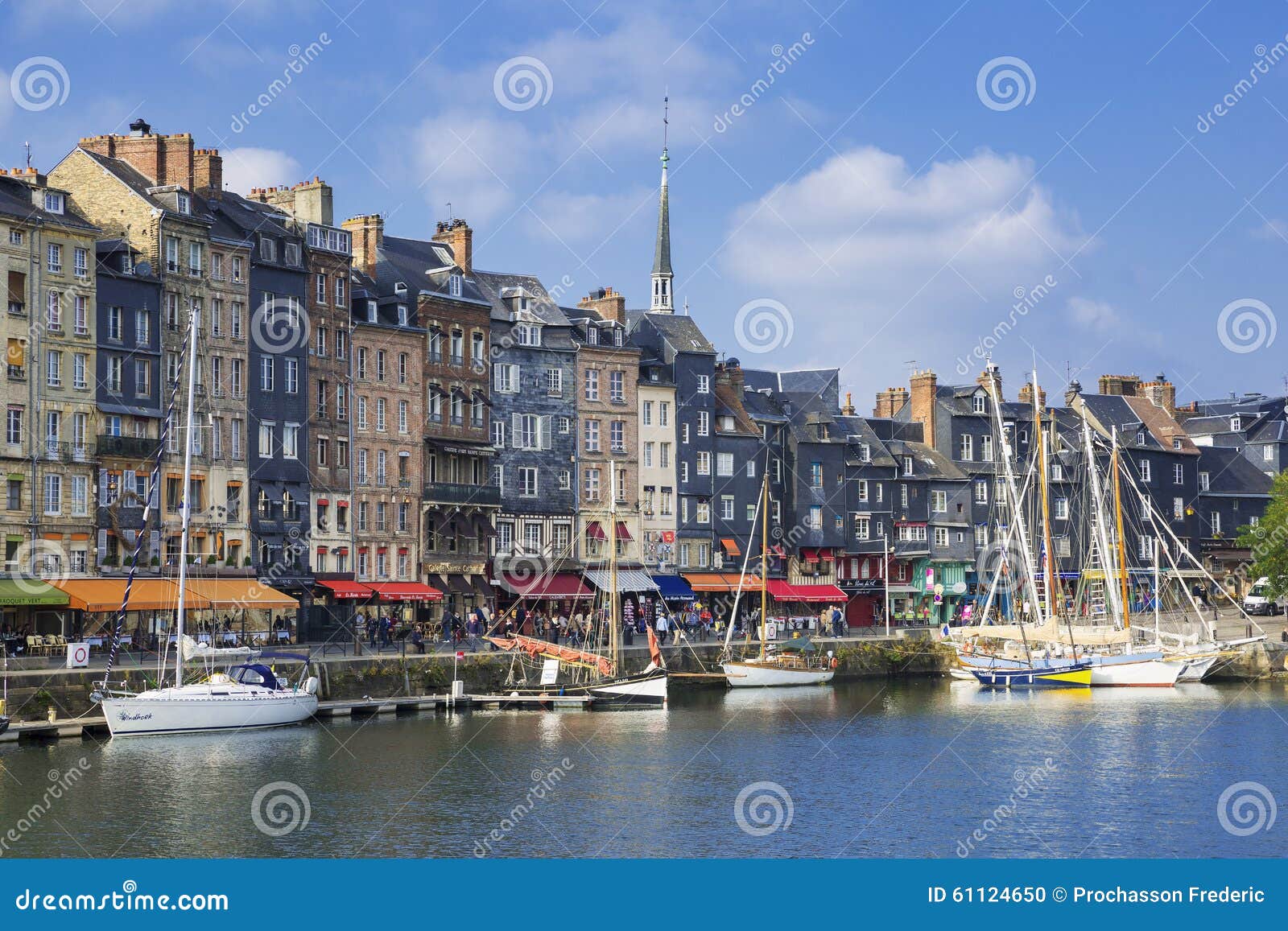 Honfleur, France. editorial image. Image of boat, outdoors - 61124650