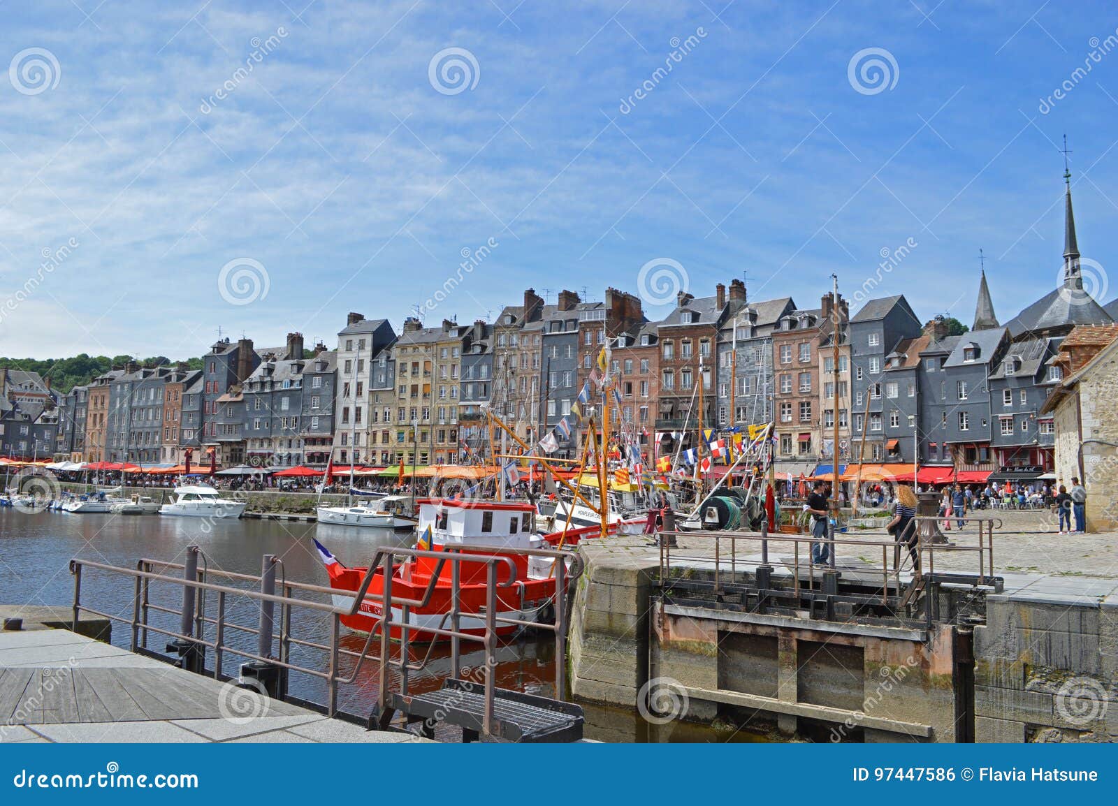 Honfleur in France editorial photo. Image of honfleur 97447586