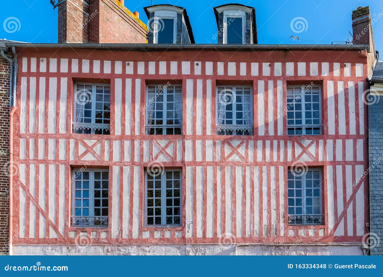 Honfleur, Normandy, Typical Houses Stock Photo Image of calvados