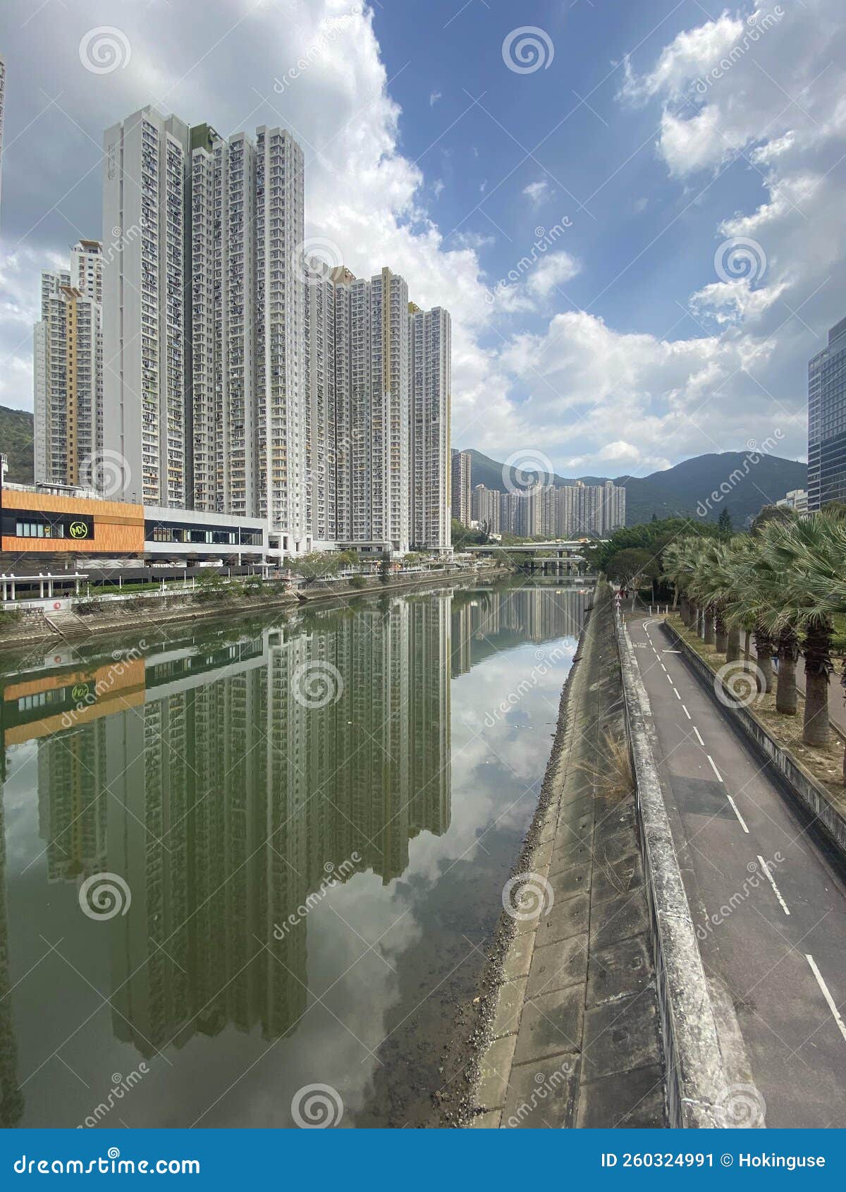 Hong Kong Building Reflection of the River Editorial Photo - Image of