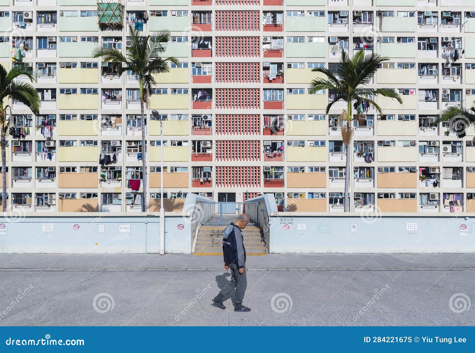 Pedestrian Walking in Public Estate in Hong Kong City Editorial Image ...