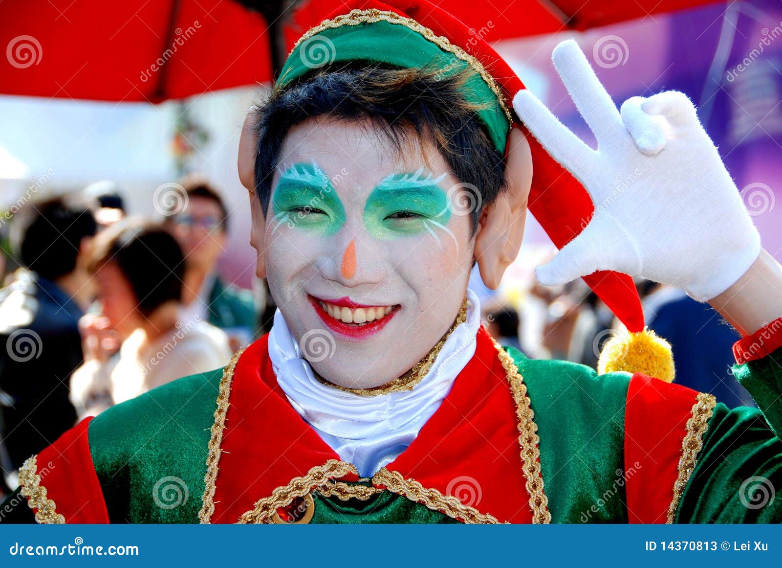 Hong Kong: Christmas Elf At Ocean Park Editorial Stock 