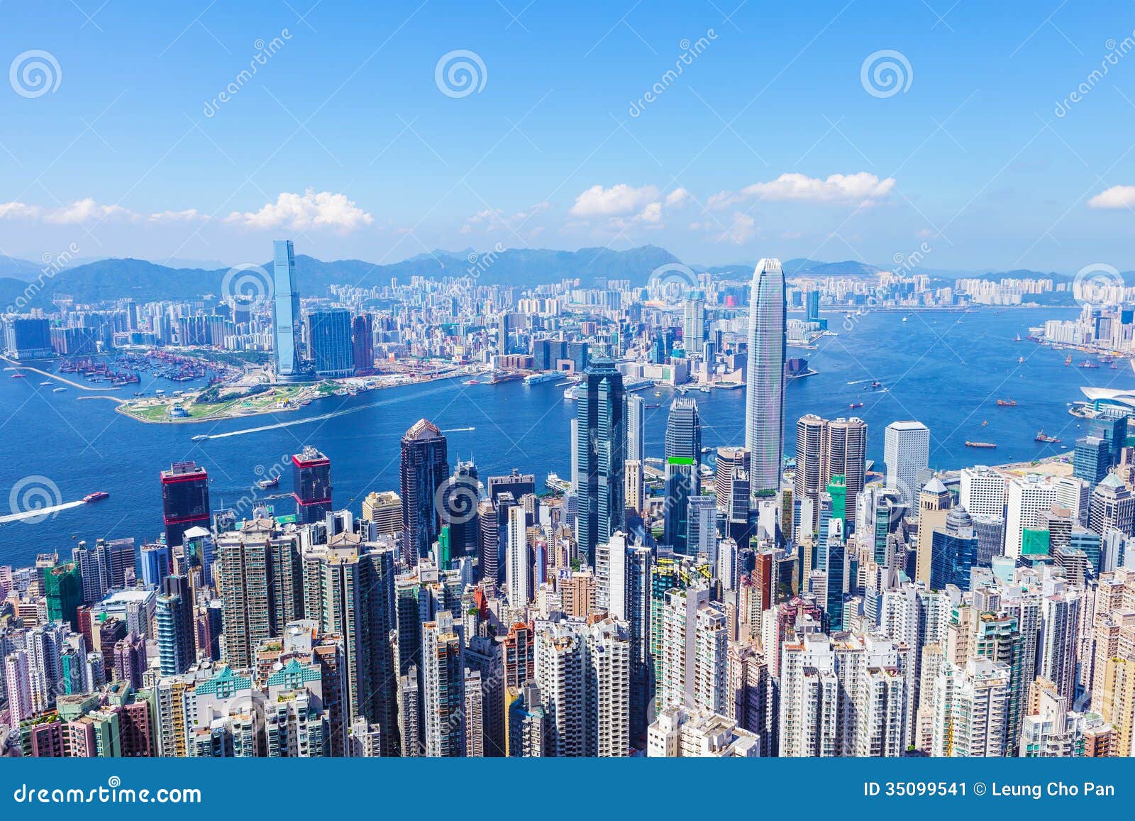 Hong Kong city view stock image. Image of harbour, hong - 35099541