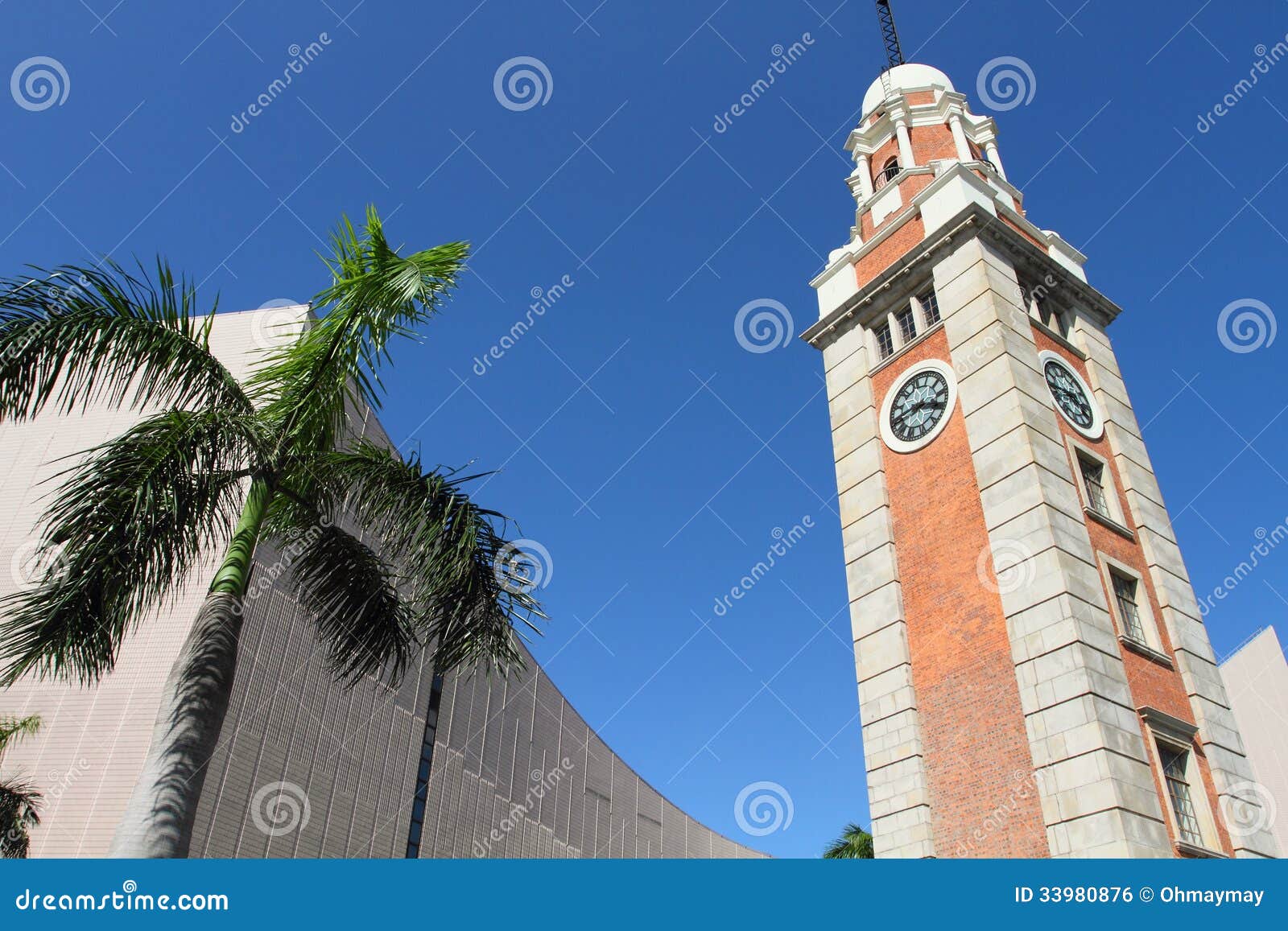 Hong Kong Colonial Architecture Stock Photo - Image of clock, garden