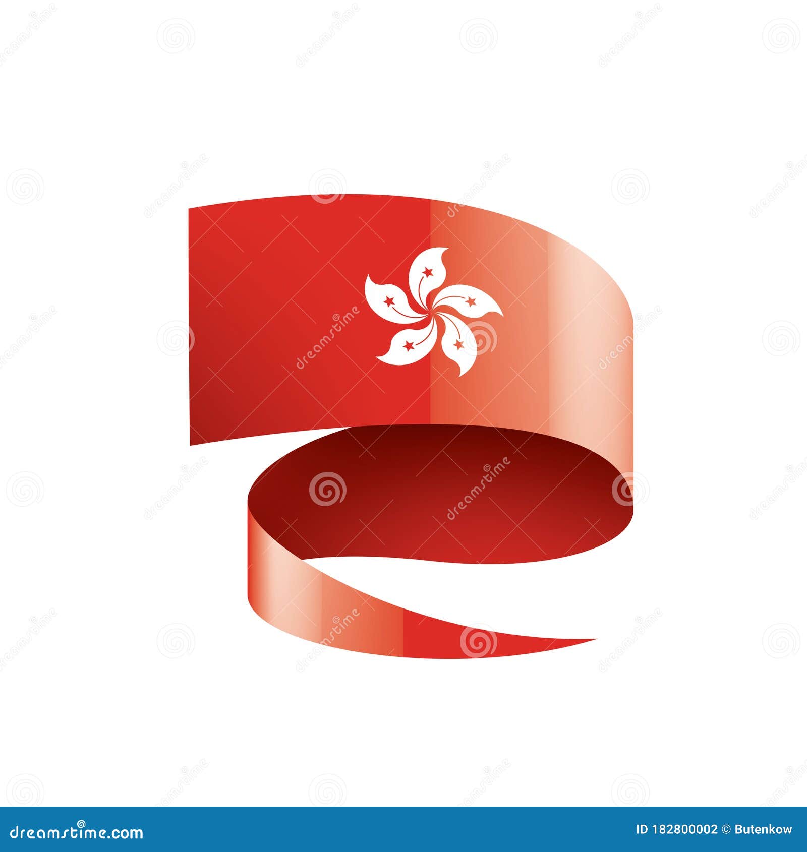 Download Hong Kong Flag, Vector Illustration On A White Background ...