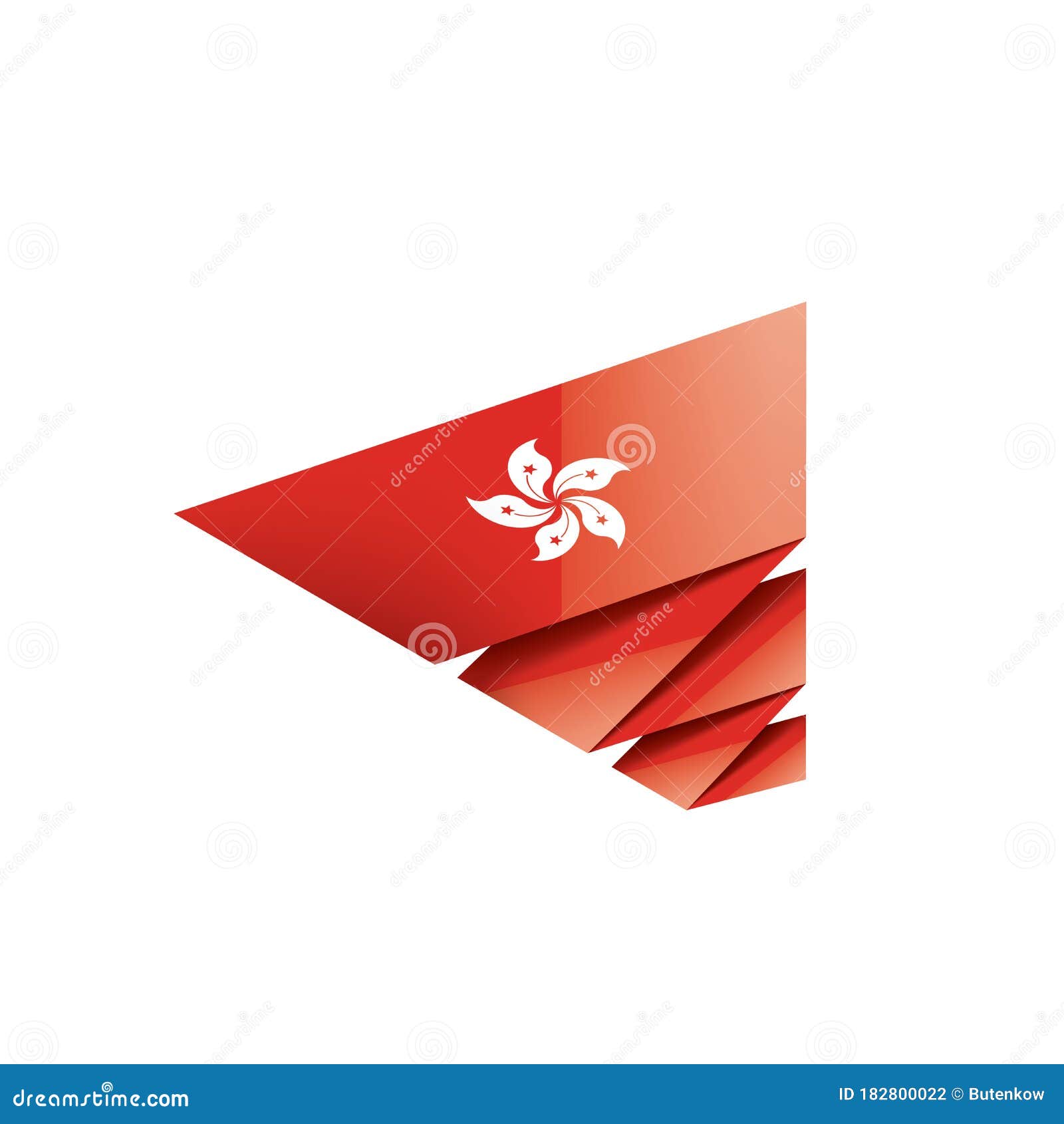 Download Hong Kong Flag, Vector Illustration On A White Background ...